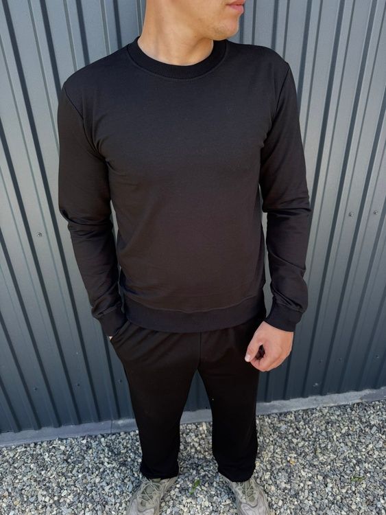 Світшот базовий унісекс чорний S U_Sweat_Black_S фото
